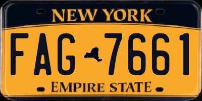 NY license plate FAG7661