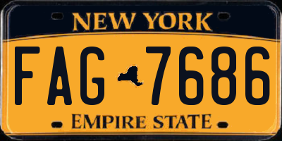 NY license plate FAG7686