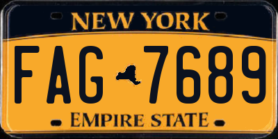 NY license plate FAG7689