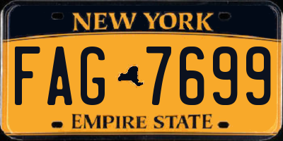 NY license plate FAG7699