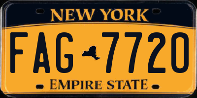 NY license plate FAG7720