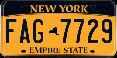 NY license plate FAG7729
