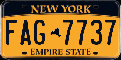 NY license plate FAG7737