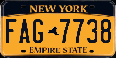 NY license plate FAG7738