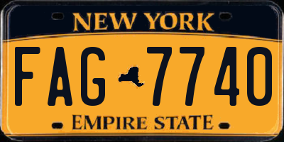 NY license plate FAG7740