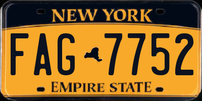 NY license plate FAG7752