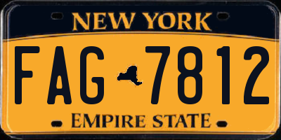 NY license plate FAG7812