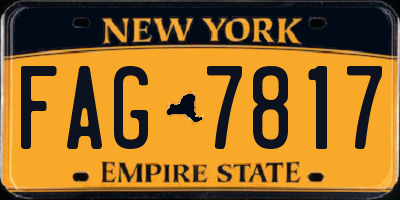 NY license plate FAG7817
