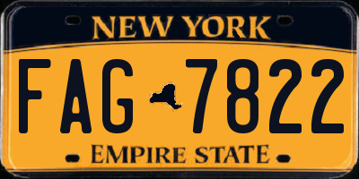 NY license plate FAG7822