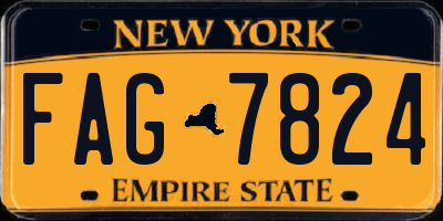 NY license plate FAG7824