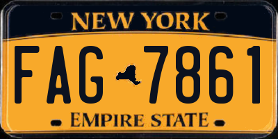 NY license plate FAG7861