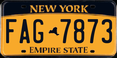 NY license plate FAG7873