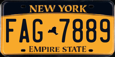 NY license plate FAG7889