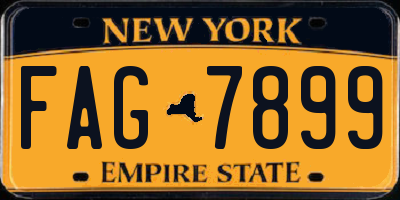 NY license plate FAG7899