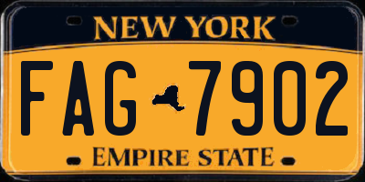 NY license plate FAG7902