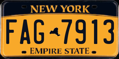 NY license plate FAG7913