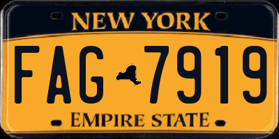 NY license plate FAG7919