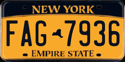 NY license plate FAG7936