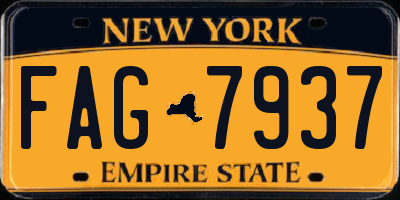 NY license plate FAG7937