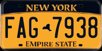 NY license plate FAG7938