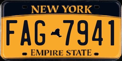NY license plate FAG7941
