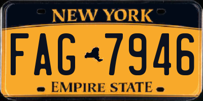 NY license plate FAG7946
