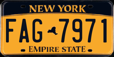 NY license plate FAG7971