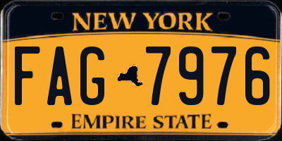 NY license plate FAG7976