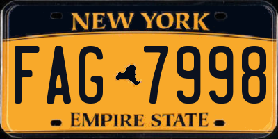 NY license plate FAG7998