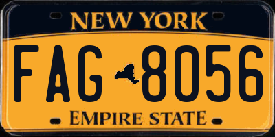 NY license plate FAG8056
