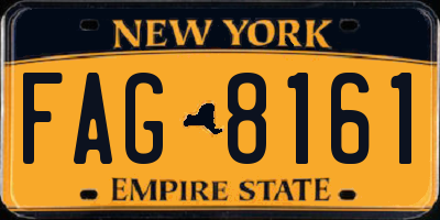 NY license plate FAG8161