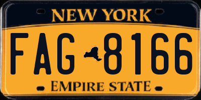 NY license plate FAG8166