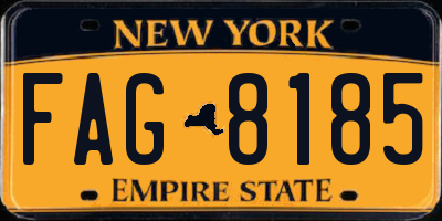 NY license plate FAG8185