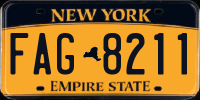 NY license plate FAG8211