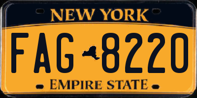 NY license plate FAG8220