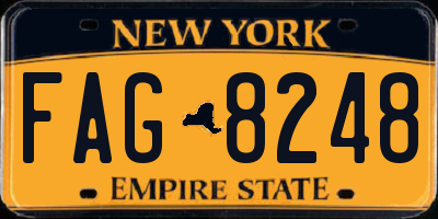 NY license plate FAG8248