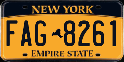 NY license plate FAG8261