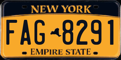 NY license plate FAG8291