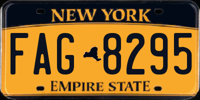 NY license plate FAG8295