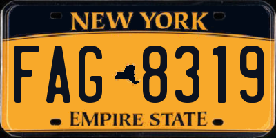 NY license plate FAG8319