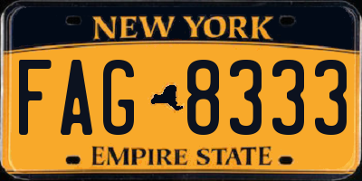 NY license plate FAG8333