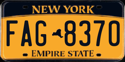 NY license plate FAG8370