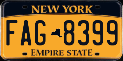 NY license plate FAG8399