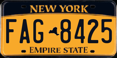 NY license plate FAG8425