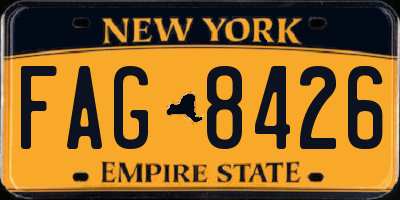 NY license plate FAG8426