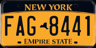 NY license plate FAG8441