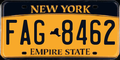 NY license plate FAG8462