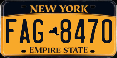 NY license plate FAG8470