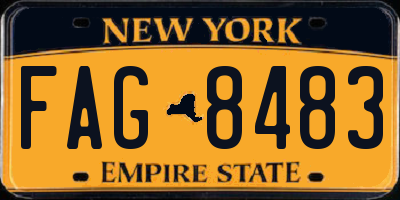 NY license plate FAG8483