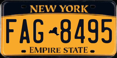 NY license plate FAG8495